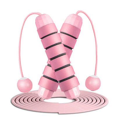 Adjustable Tangle-Free Speed Jump Rope with Ball Bearings and Foam Handles for Home Fitness and Body Slimming Workouts