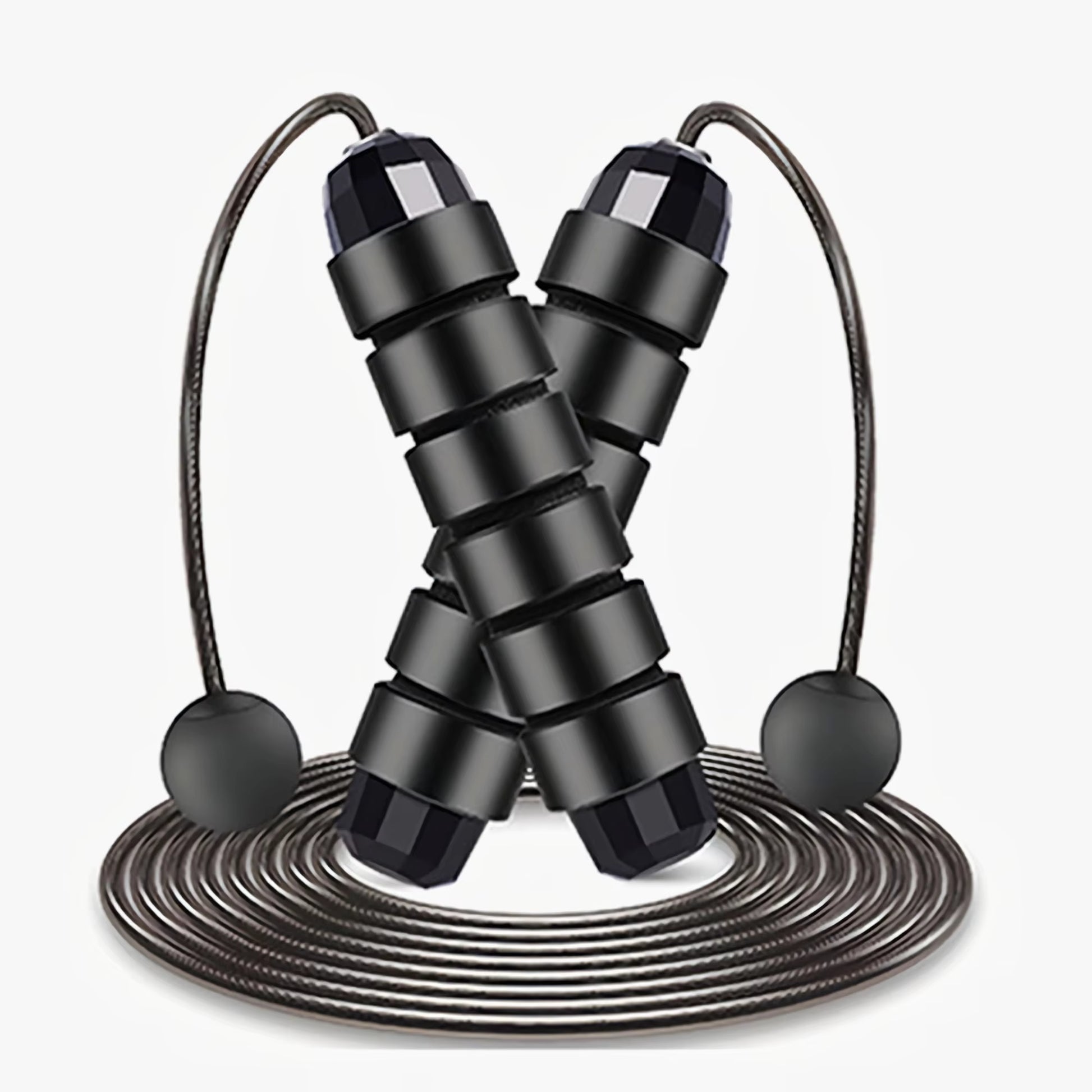 Adjustable Tangle-Free Speed Jump Rope with Ball Bearings and Foam Handles for Home Fitness and Body Slimming Workouts