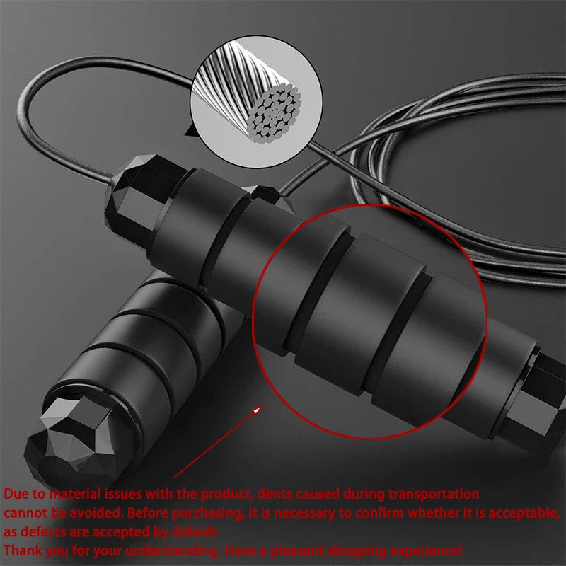 Adjustable Tangle-Free Speed Jump Rope with Ball Bearings and Foam Handles for Home Fitness and Body Slimming Workouts