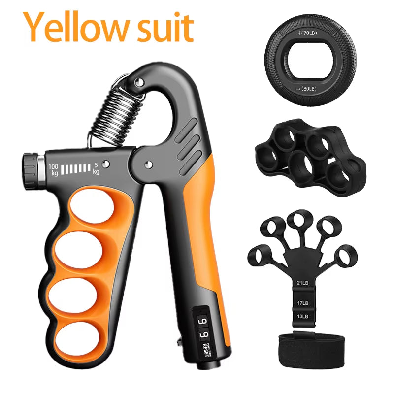 Adjustable Grip Strengthener for Hand and Wrist - 5-60/100/150Kg Muscle Recovery and Fitness Exercise Tool